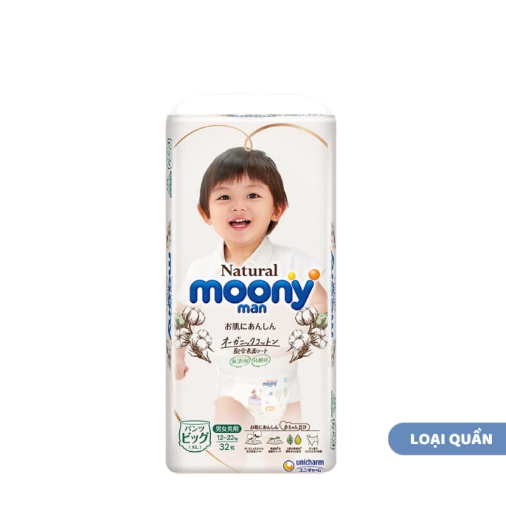 Bỉm Moony Natural Nội Địa Nhật Bản Fullsize