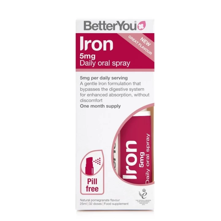 Bổ Sung Sắt Dạng Xịt Better You Iron Daily Oral Spray hàng Anh 25ml (dành cho bé trên 1 tuổi)