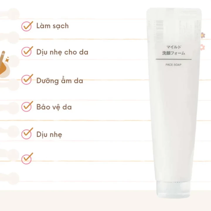 Sữa Rửa Mặt Muji Face Soap Nhật Bản 120G