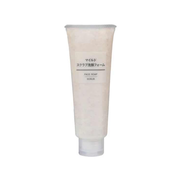 Sữa Rửa Mặt Tẩy Da Chết Muji Face Soap Scrub Nhật Bản 120G