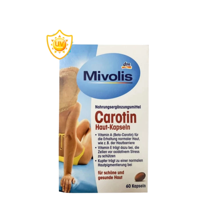 Viên Uống Chống Nắng Mivolis Carotin Hàng Đức Hộp 60 Viên