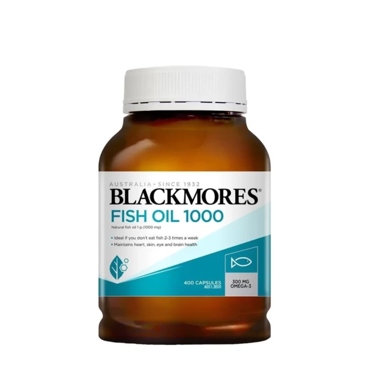 Viên Uống Dầu Cá Blackmores Fish Oil 1000 Hàng Úc Hộp 400 Viên