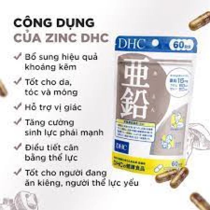 Viên Uống DHC Bổ Sung Kẽm Nhật Bản Gói 60 Ngày 60 Viên