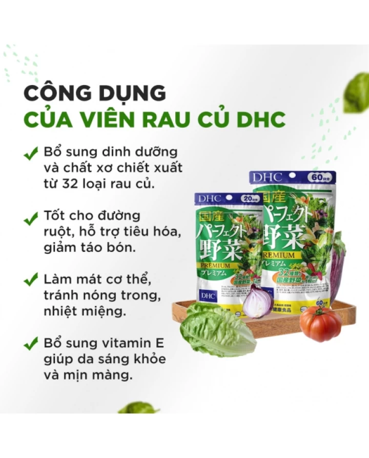 Viên Uống DHC Rau Củ Quả Nhật Bản Gói 60 Ngày 240 Viên