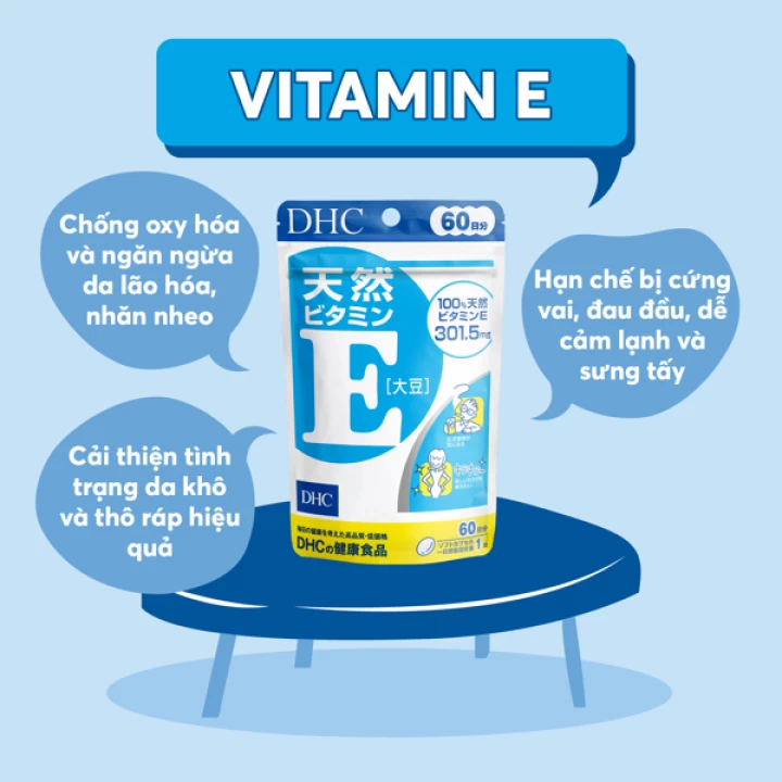 Viên Uống DHC Vitamin E Nhật Bản Gói 60 Ngày 60 Viên