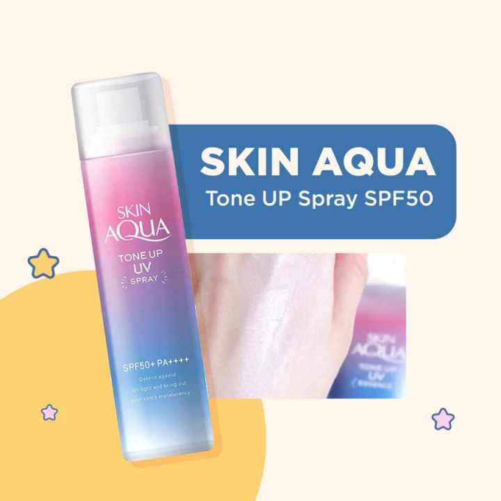 Xịt Chống Nắng Skin Aqua Tone Up UV SPF50+ PA++++ Nhật Bản 70G