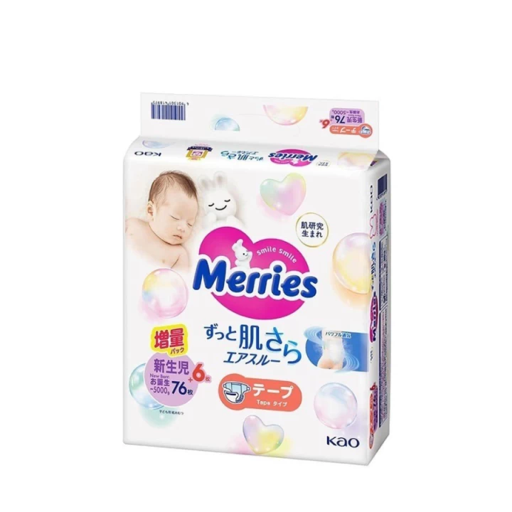 Bỉm Merries Cộng Miếng Nội Địa Nhật Bản Full Size