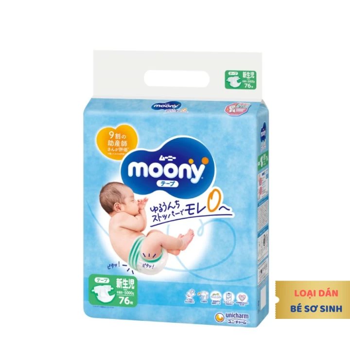 Bỉm Moony Xanh Tiêu Chuẩn Nội Địa Nhật Bản Fullsize