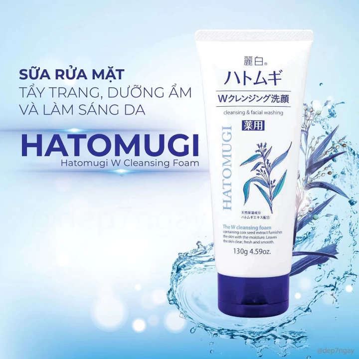 Sữa Rửa Mặt Ngừa Mụn, Sáng Da Hatomugi Nhật Bản