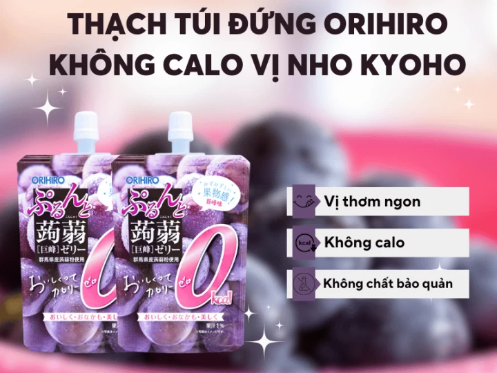 Thạch Trái Cây Orihiro Nhật Bản Dạng Túi Đứng 130G