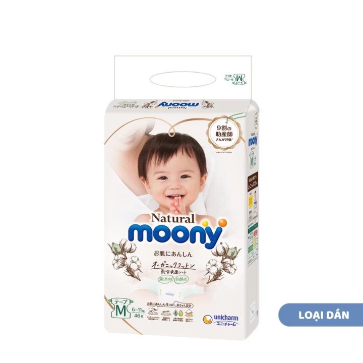 Bỉm Moony Natural Nội Địa Nhật Bản Fullsize