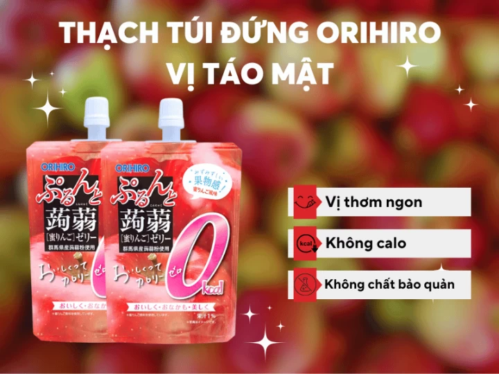 Thạch Trái Cây Orihiro Nhật Bản Dạng Túi Đứng 130G