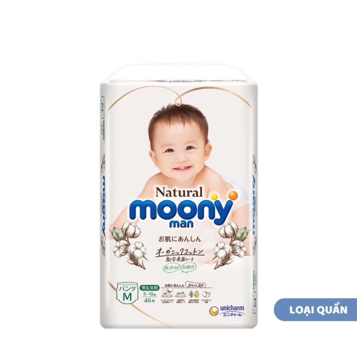 Bỉm Moony Natural Nội Địa Nhật Bản Fullsize