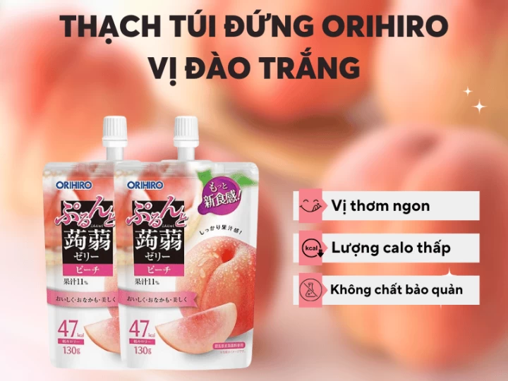 Thạch Trái Cây Orihiro Nhật Bản Dạng Túi Đứng 130G