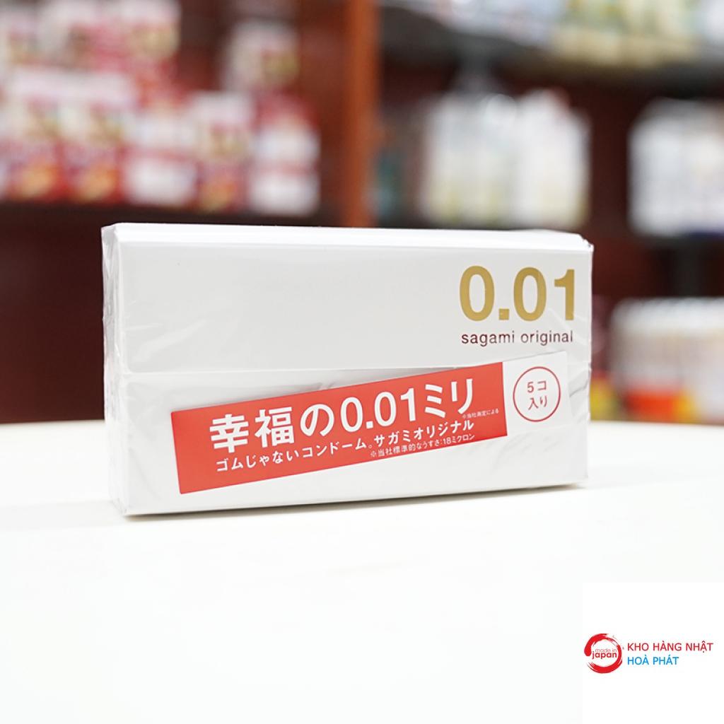 Bao cao su Sagami Original 0.01 mỏng nhất thế giới (hộp 5 cái) rẻ nhất