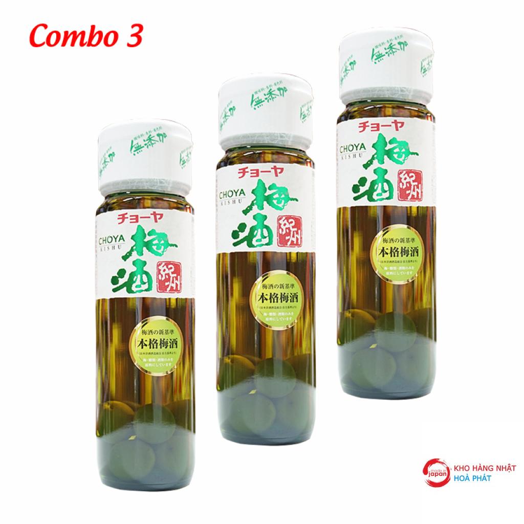 Combo 3 chai Rượu mơ xanh Choya (720ml x 3) không vỏ hộp