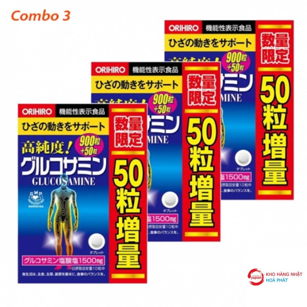 Combo 3 hộp Glucosamine Orihiro (950 viên x 3) Nhật Bản rẻ nhất