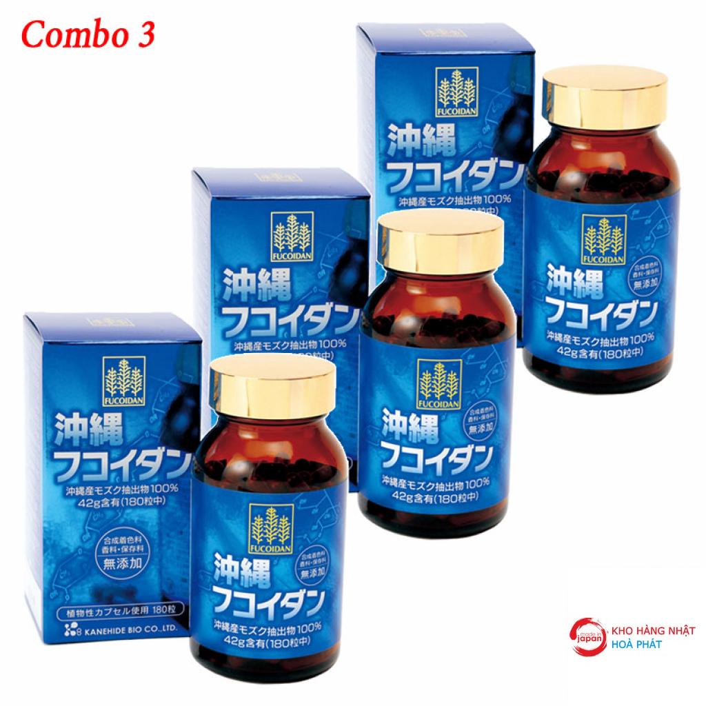 Combo 3 tảo ung thư Fucoidan OKINAWA (180 viên x 3) giá rẻ nhất