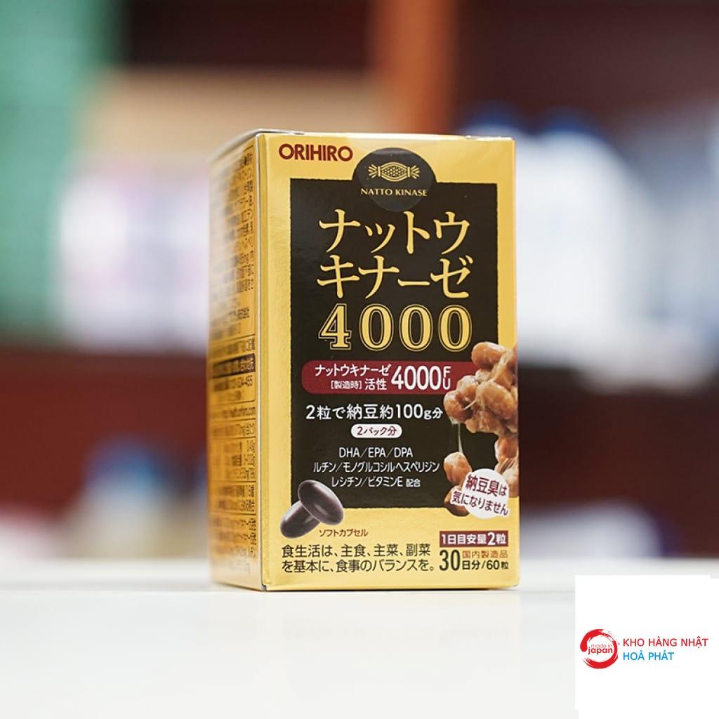 Viên uống Chống đột quỵ Natto Orihiro 4000FU Nhật Bản