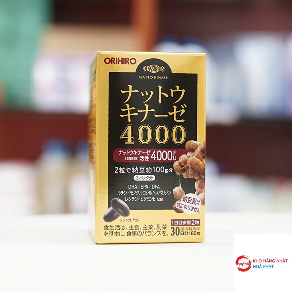 Viên uống Chống đột quỵ Natto Orihiro 4000FU Nhật Bản