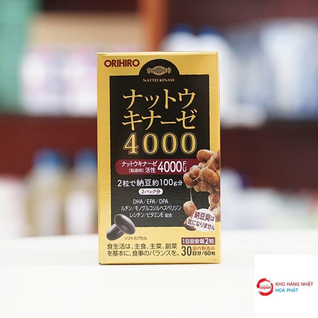 Viên uống Chống đột quỵ Natto Orihiro 4000FU Nhật Bản