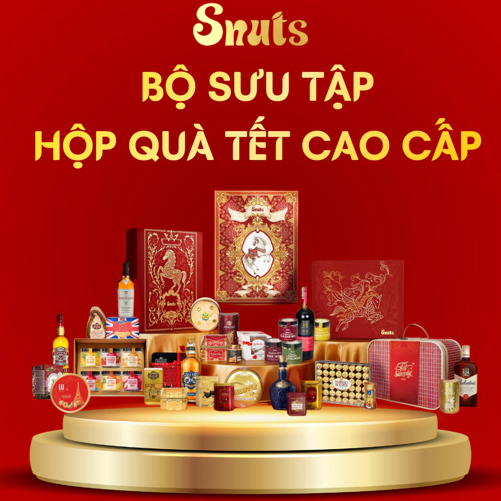 BST Hộp Quà Tết Cao Cấp SNUTS - Quà Biếu Sếp, Tặng Tết 2026