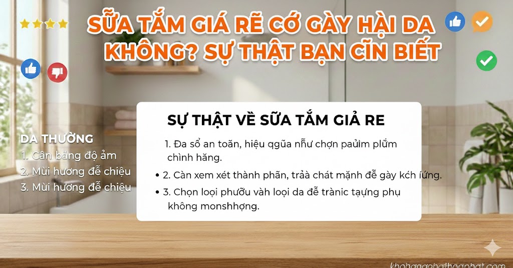 Sữa Tắm Giá Rẻ Có Gây Hại Da Không? Sự Thật Bạn Cần Biết