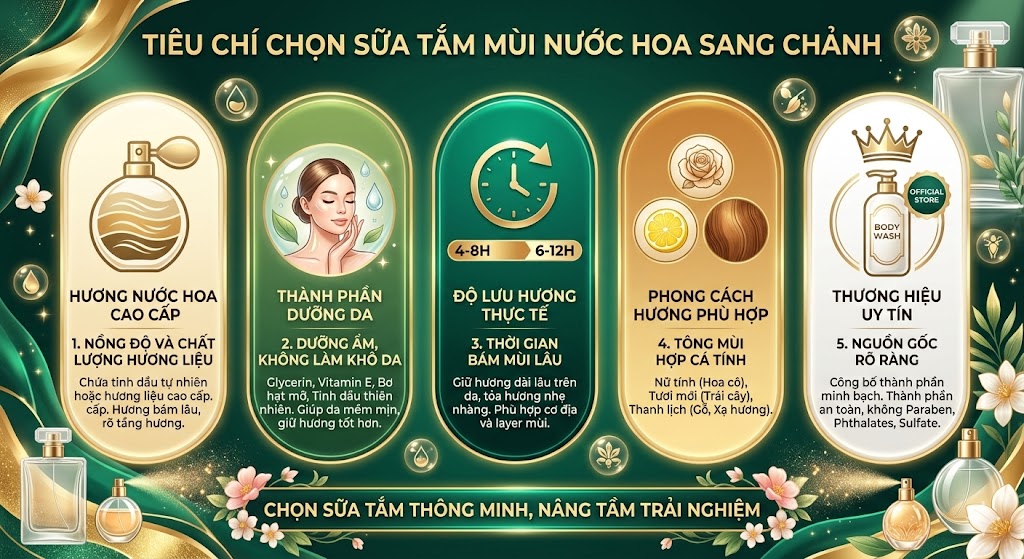 Tiêu Chí Chọn Sữa Tắm Mùi Nước Hoa Sang Chảnh Tiêu Chí Chọn Sữa Tắm Mùi Nước Hoa Sang Chảnh