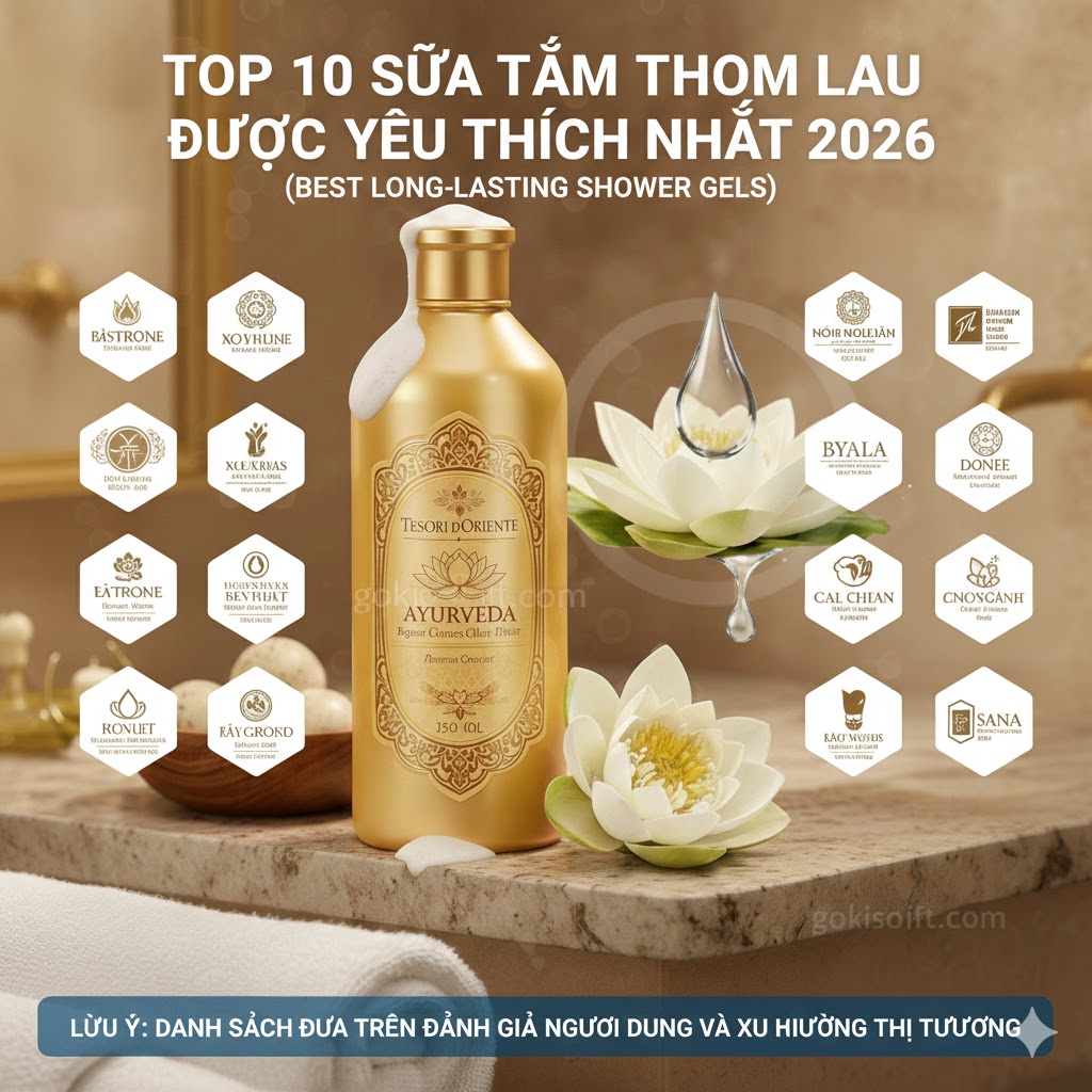 Top 10 Sữa Tắm Thơm Lâu Được Yêu Thích Nhất 2026 Top 10 Sữa Tắm Thơm Lâu Được Yêu Thích Nhất 2026