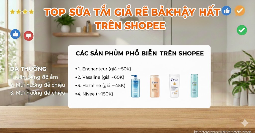 Top Sữa Tắm Giá Rẻ Bán Chạy Nhất Trên Shopee