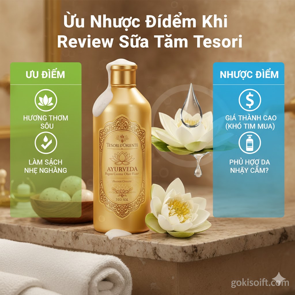 Ưu Nhược Điểm Khi Review Sữa Tắm Tesori