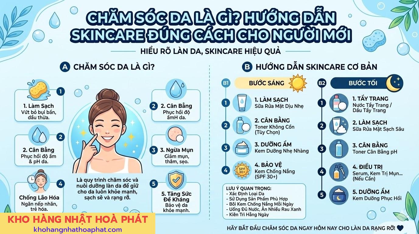 Chăm Sóc Da Là Gì? Hướng Dẫn Skincare Đúng Cách Cho Người Mới