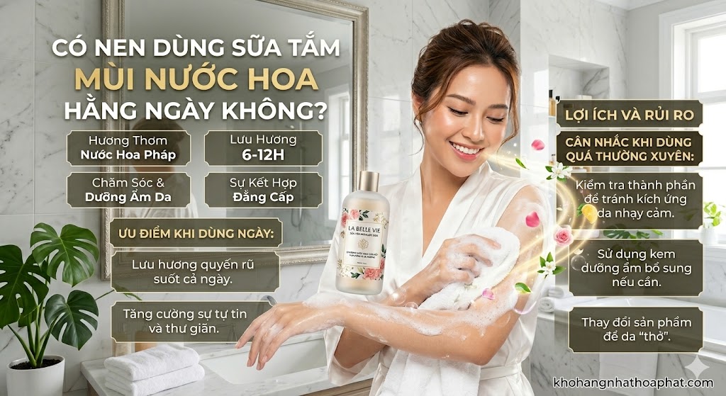 Có Nên Dùng Sữa Tắm Mùi Nước Hoa Hằng Ngày Không?