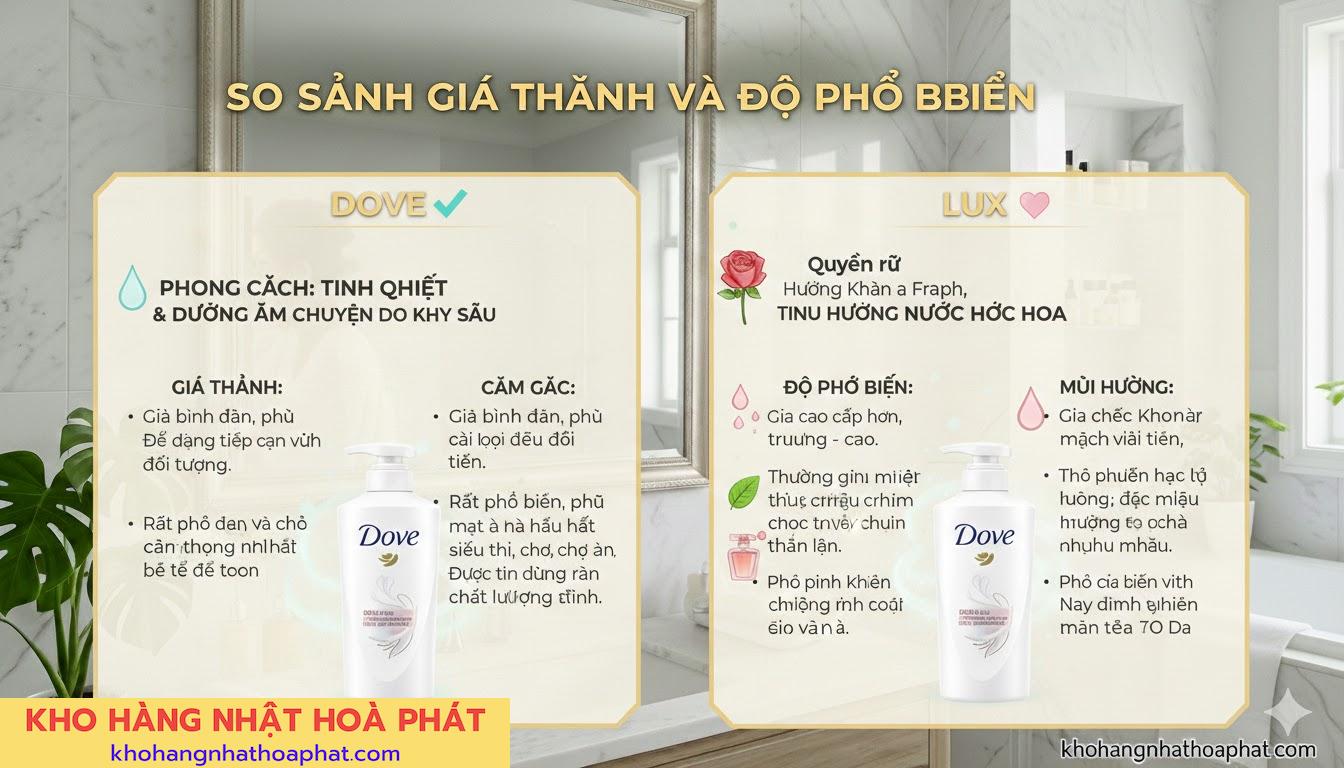 So sánh giá thành và độ phổ biến