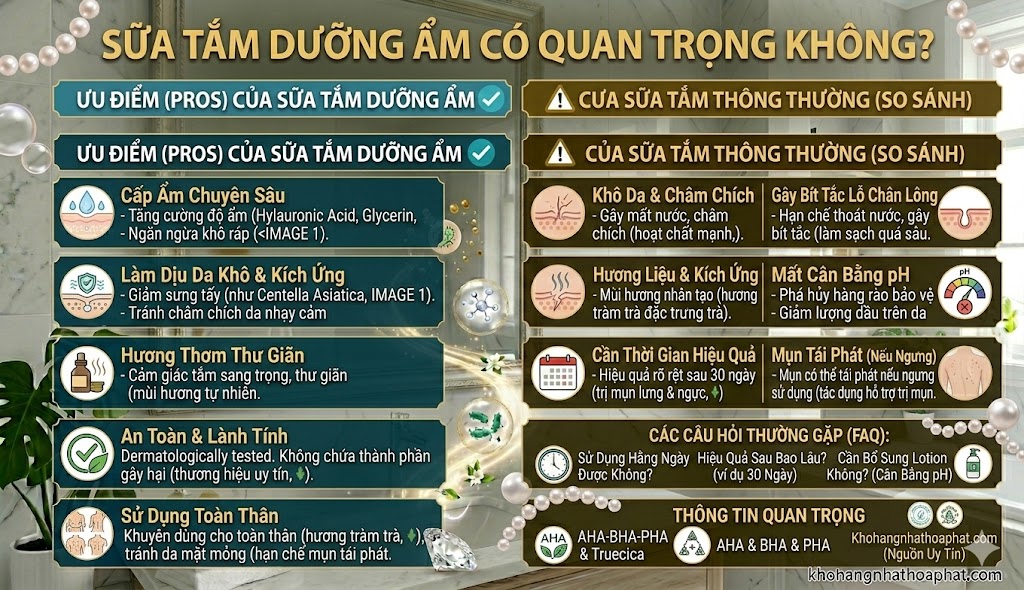 Sữa Tắm Dưỡng Ẩm Có Quan Trọng Không? Sữa Tắm Dưỡng Ẩm Có Quan Trọng Không?