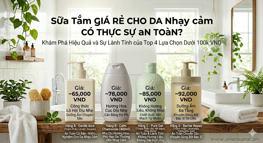 Sữa tắm giá rẻ cho da nhạy cảm có thực sự an toàn? Sữa tắm giá rẻ cho da nhạy cảm có thực sự an toàn?