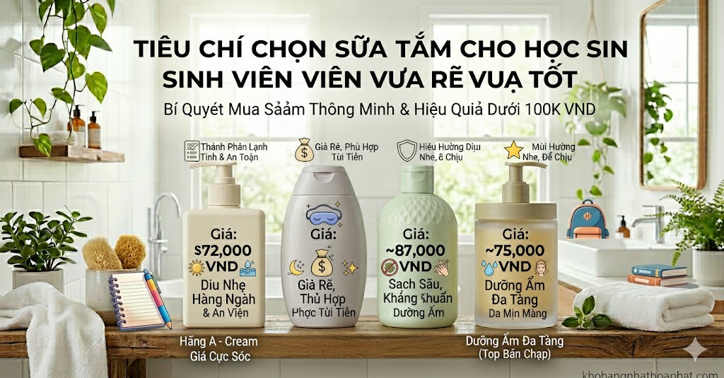 Tiêu chí chọn sữa tắm cho học sinh sinh viên vừa rẻ vừa tốt Tiêu chí chọn sữa tắm cho học sinh sinh viên vừa rẻ vừa tốt